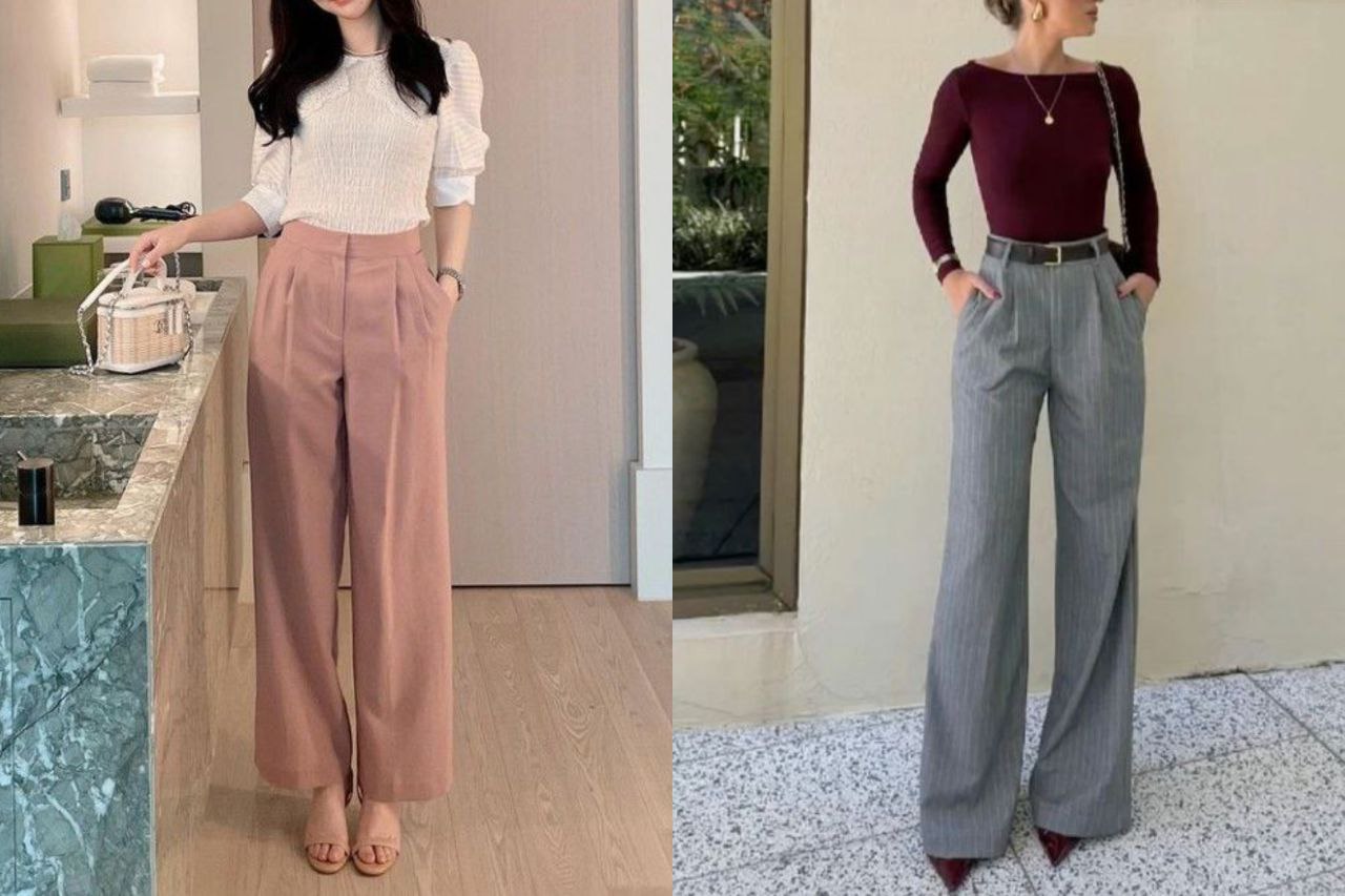 Salah satu tips outfit untuk menciptakan ilusi tinggi adalah memasukkan baju ke dalam celana.